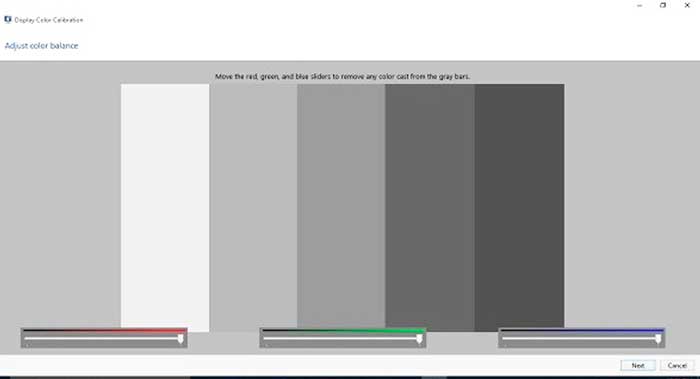 pantalla de calibración Windows 10