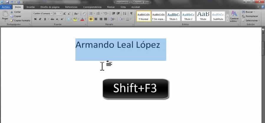 minúsculas a mayúsculas Pasar minúsculas a mayúsculas en Word